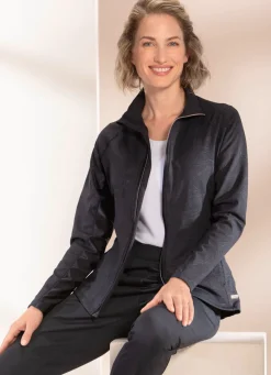 Discount Linea Primero Sportjacke von „LPO“ SCHWARZ MIT PRÄGEDRUCK