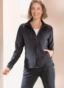 Discount Linea Primero Sportjacke von „LPO“ SCHWARZ MIT PRÄGEDRUCK