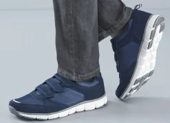 Discount BADER Sportliche Damen-/Herren-Slipper, mit herausnehmbarem Fußbett MARINE