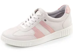 New BADER Sportliche Damen-Schnürschuhe, Weite H, mit herausnehmbarem Fußbett ECRU-ROSA