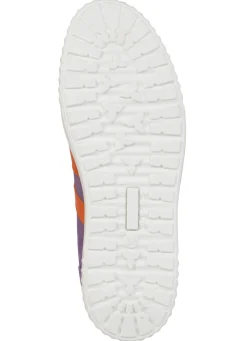 New BADER Sportliche Damen-Schnürschuhe, Weite H, mit herausnehmbarem Fußbett LILA-ORANGE