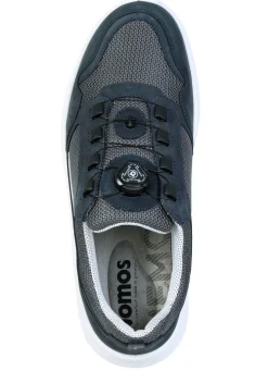 New BADER Sportliche Herren-Slipper, Weite H, mit herausnehmbares Fußbett BLAU-GRAU