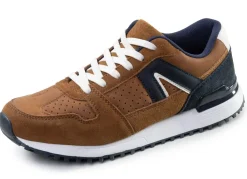 Hot BADER Sportliche Herren-Sneaker, mit herausnehmbarem Fußbett COGNAC-MARINE