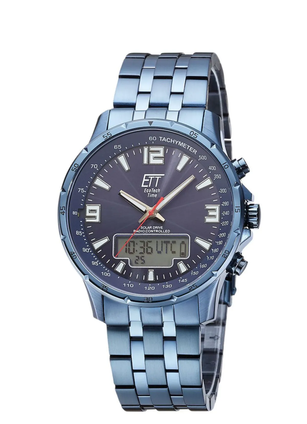 Best ETT Sportliche Funk-Solar-Herrenuhr