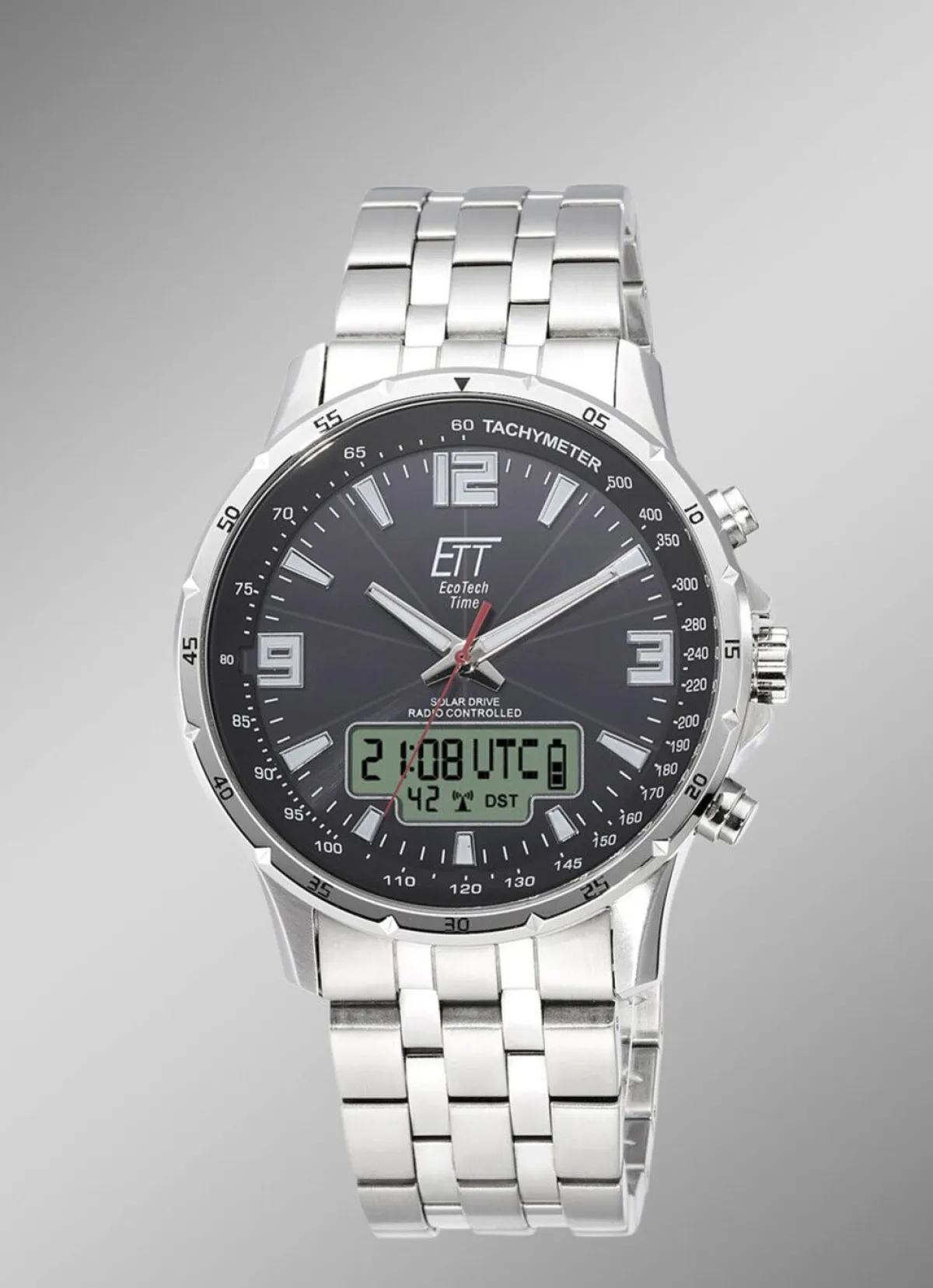 Best ETT Sportliche Funk-Solar-Herrenuhr