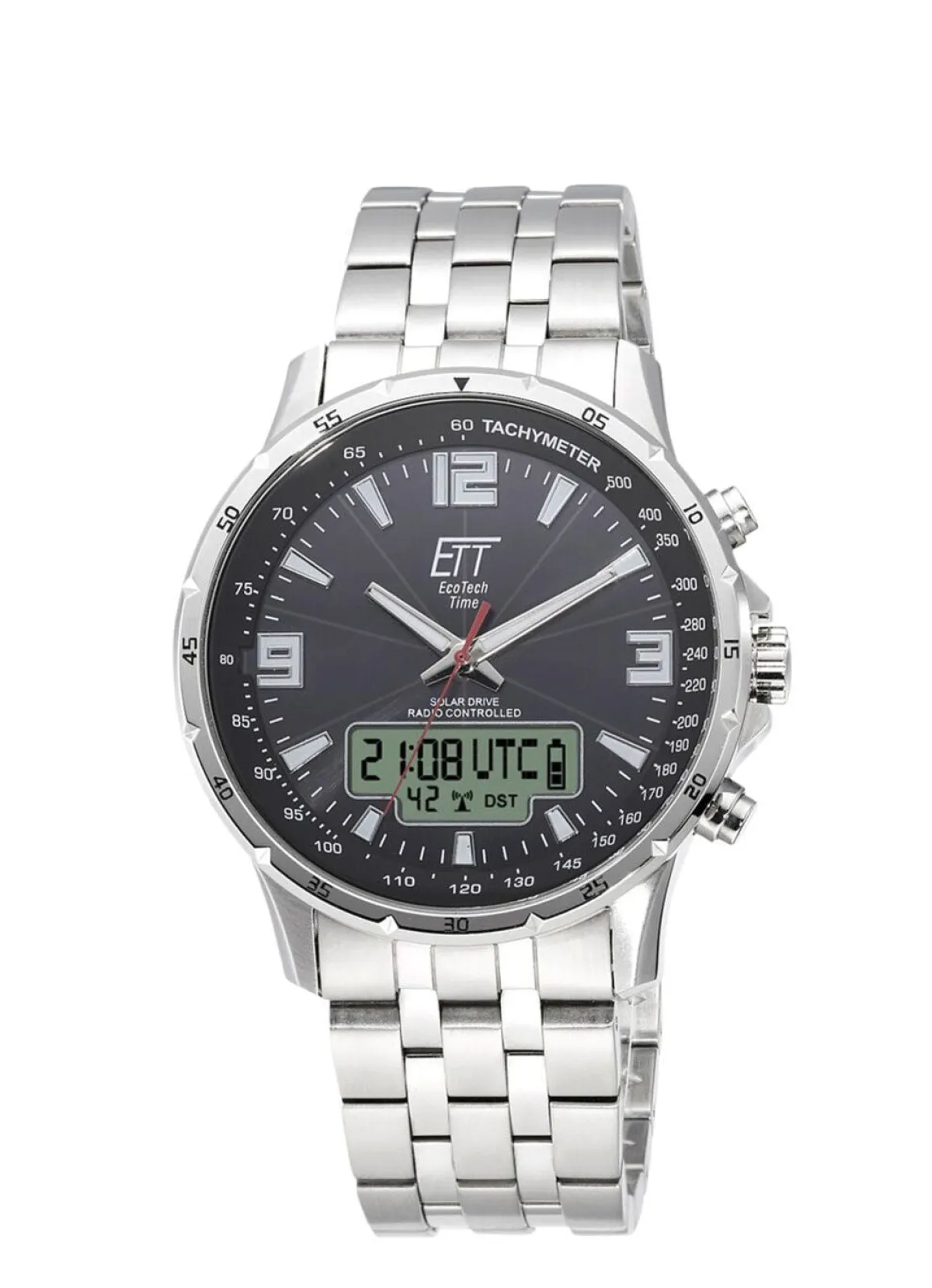 Best ETT Sportliche Funk-Solar-Herrenuhr
