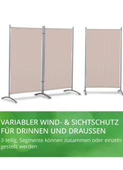 BADER Standfeste Stellwand, 3-teilig natur