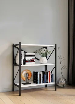 Clearance BADER Standregal mit Rahmen aus Metall WEISS