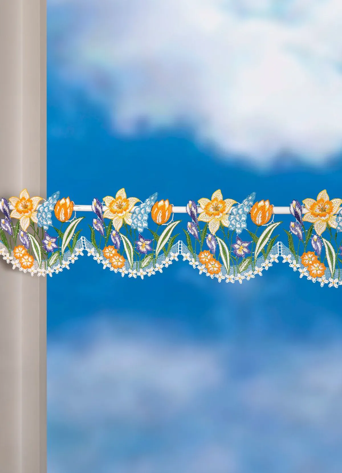 Discount PLAUENER SPITZE Stangendeko aus BUNT