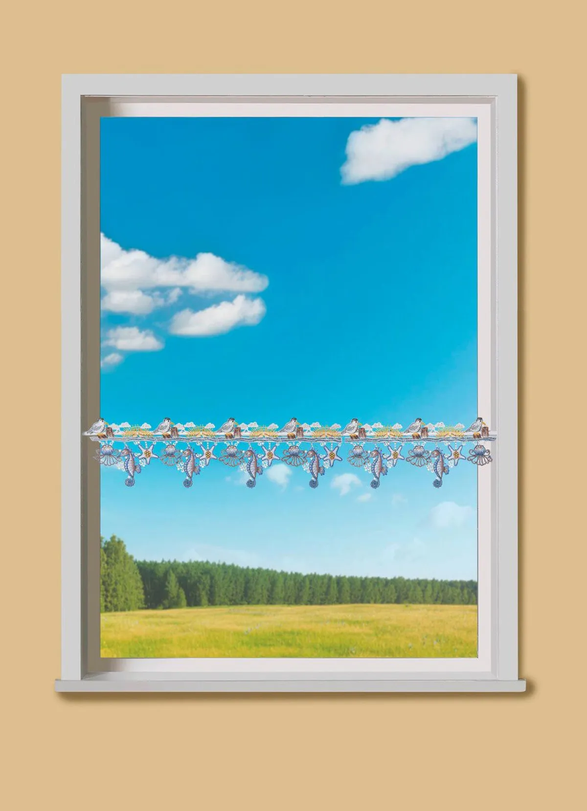 Best PLAUENER SPITZE Stangendekoration aus echter BUNT