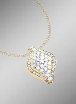 Discount BADER Stark ausgefasster Anhänger mit Brillanten