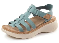 Clearance BADER Stegspangen-Sandale mit Kork-Besätzen BLEU