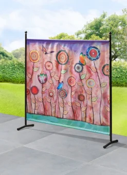 Online BADER Stellwand mit originellem Blumenmotiv BUNT