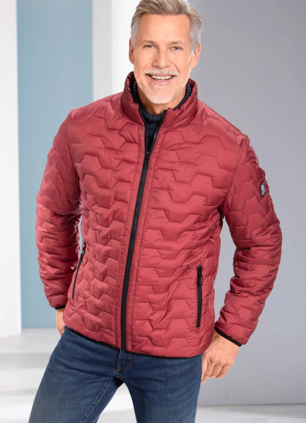New BADER Steppblouson von „Gate One“ ZIEGELROT