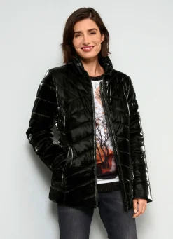 BADER Steppjacke in Metallic-Optik SCHWARZ