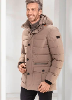 Clearance BADER Steppjacke mit abtrennbarer Kapuze DUNKELBEIGE