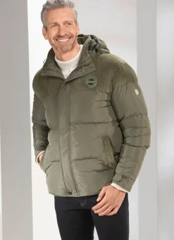 Discount BADER Steppjacke mit Cordbesatz OLIV