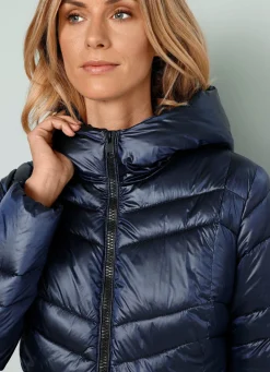 Sale BADER Steppjacke mit fester Kapuze MARINE