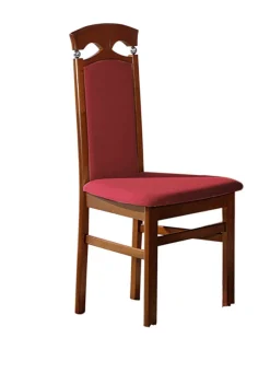 Sale BADER Stühle, 2er-Set, aus massivem Hartholz NUSSBAUM-BORDEAUX