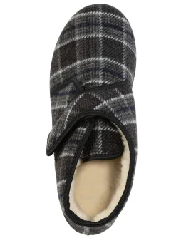 New BADER Stiefelette aus kariertem Textilmaterial ANTHRAZIT