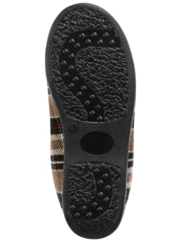 BADER Stiefelette aus kariertem Textilmaterial BRAUN