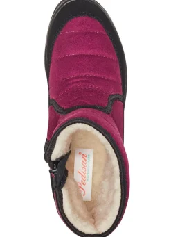 BADER Stiefelette aus weichem, gestepptem Nubukmaterial BORDEAUX