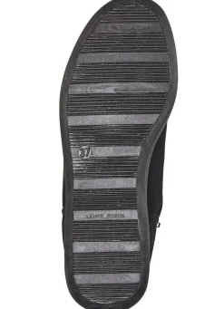 New BADER Stiefelette aus weichem, gestepptem Nubukmaterial SCHWARZ