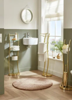 Discount BADER Stilvolle Bad-Accessoires aus Stahlrohr MESSING