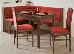 New BADER Stilvolle Esszimmermöbel NUSSBAUM-ROT