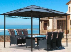 Online BADER Stilvoller Hardtop-Pavillon ANTHRAZIT