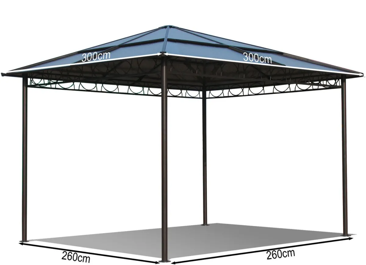 Online BADER Stilvoller Hardtop-Pavillon ANTHRAZIT