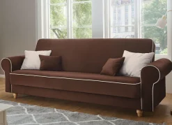 Outlet BADER Stilvolles Schlafsofa BRAUN