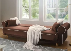 Outlet BADER Stilvolles Schlafsofa BRAUN