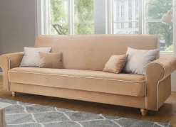 Discount BADER Stilvolles Schlafsofa BEIGE