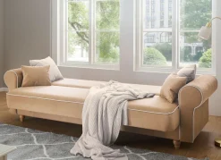 Discount BADER Stilvolles Schlafsofa BEIGE