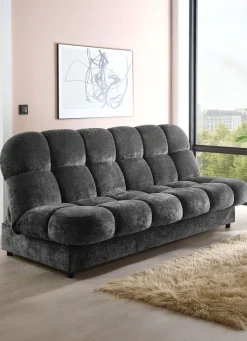 Discount BADER Stilvolles Schlafsofa mit Bettkasten anthrazit