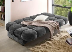 Discount BADER Stilvolles Schlafsofa mit Bettkasten anthrazit
