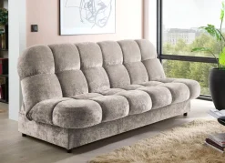 Clearance BADER Stilvolles Schlafsofa mit Bettkasten grau