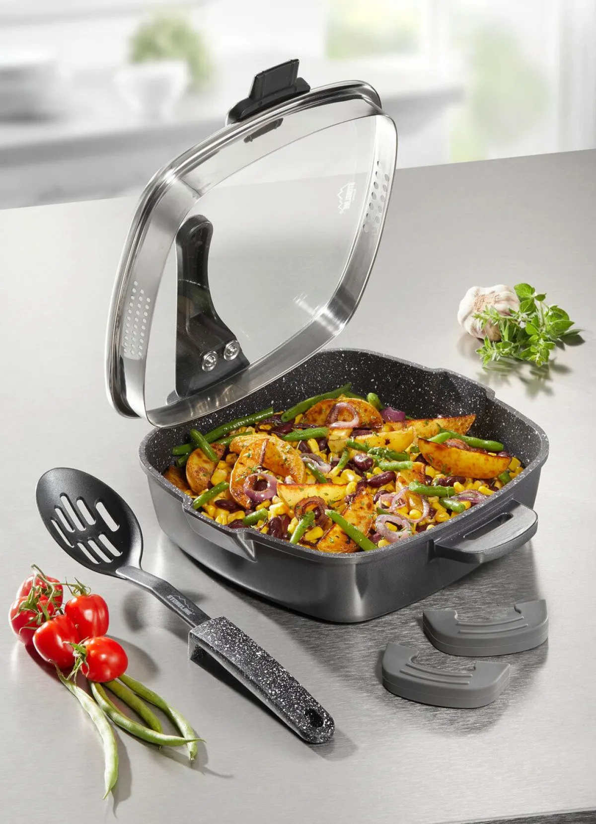 Clearance STONELINE FUTURE-Pfannen-Set, 5-teilig GRAU