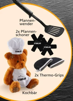 Hot STONELINE ® Kochtopf-Set, 15-teilig ORANGE