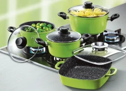 Clearance STONELINE – Topf-Set, 10-teilig: Eine Anschaffung fürs Leben GRÜN