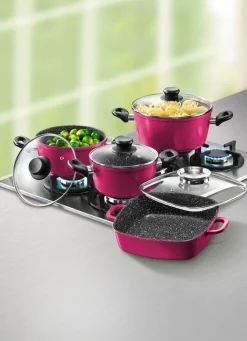 Clearance STONELINE – Topf-Set, 10-teilig: Eine Anschaffung fürs Leben BEERE