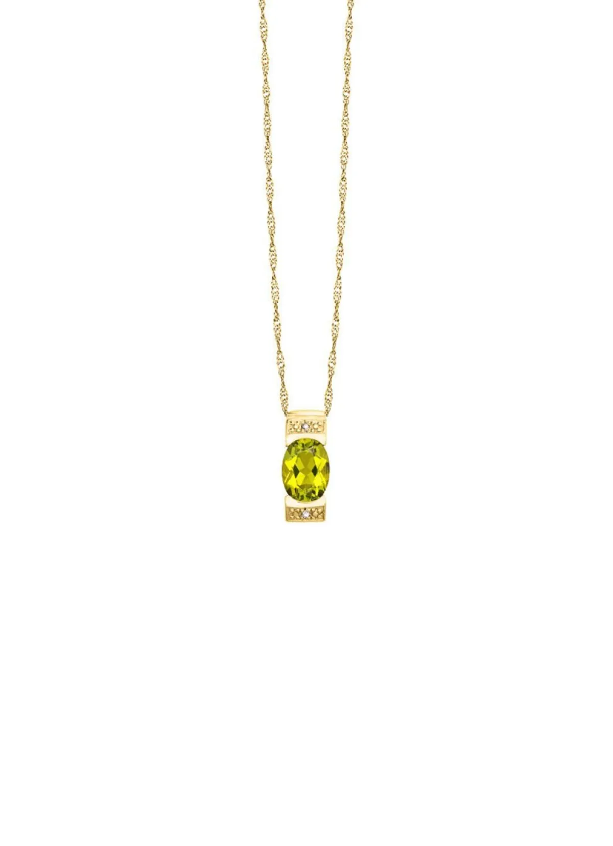 Sale BADER Strahlende Natürlichkeit – Anhänger mit Peridot und Diamanten
