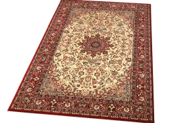 Clearance BADER Strapazierfähige Brücken und Teppiche mit besonders hohe Flordichte BEIGE MEDAILLON