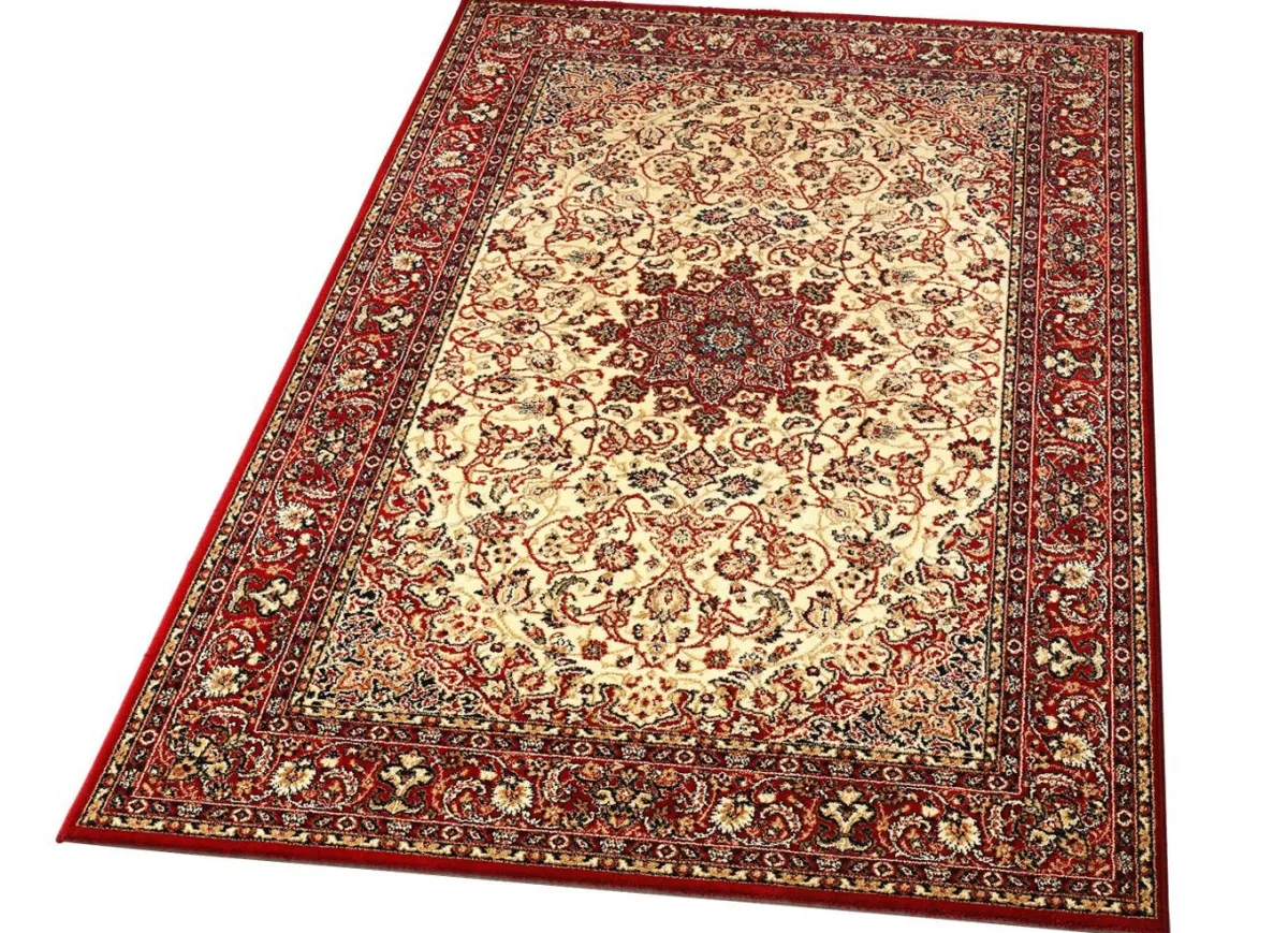 Clearance BADER Strapazierfähige Brücken und Teppiche mit besonders hohe Flordichte BEIGE MEDAILLON