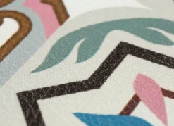 New BADER Strapazierfähiger Küchenläufer und -teppich im Fliesen-Design BLAU-GRAU