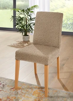 Clearance BADER Strapazierfähiger Stretch-Stuhlbezug, bi-elastisch CAMEL