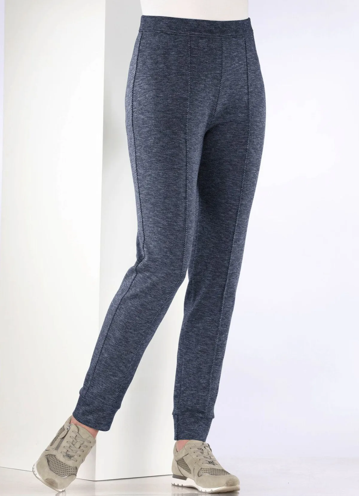 Best KLAUS MODELLE MADE IN GERMANY Strickhose BLAU-SCHWARZ