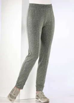 Online KLAUS MODELLE MADE IN GERMANY Strickhose OLIV-SCHWARZ