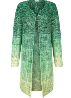 Discount BADER Strickjacke aus reiner Baumwolle PISTAZIE-GRÜN-DUNKELGRÜN